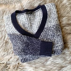 Ann Taylor Chunky Knit Oversize Colorblock Sweater